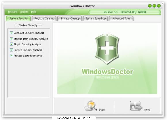 windows doctor edition 2009  v2.0 

windows doctor edition 2009 - program for protection and of